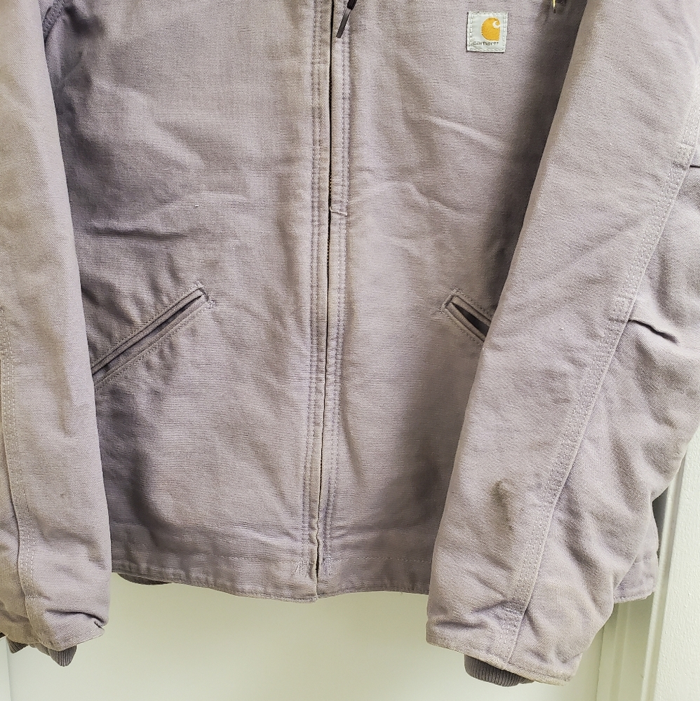 🤩Rare carhartt sherpa lined jacket size women's L - Picture 3 of 8